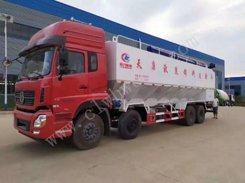 東風(fēng)天龍前四后八40方散裝飼料運(yùn)輸車 價格  報價 廠家