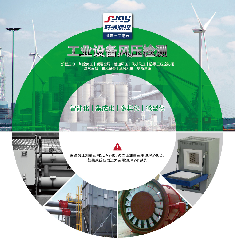 工業設備風壓檢測（爐膛壓力、爐膛負壓、暖通空調、管道風壓、風機風壓等）